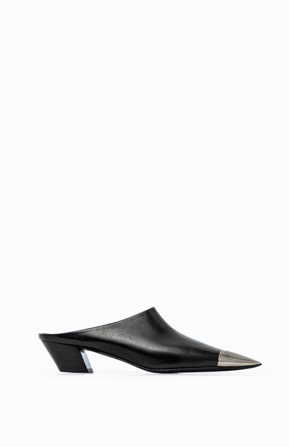 Mule damskie na obcasie LUCKY CRISTAL BLACK 36 - Vanda Novak
