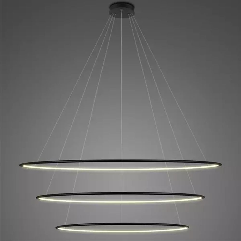 Altavola Design Ledowe Okręgi lampa wisząca 139W LED czarny LA075/P_150_in_3k_black