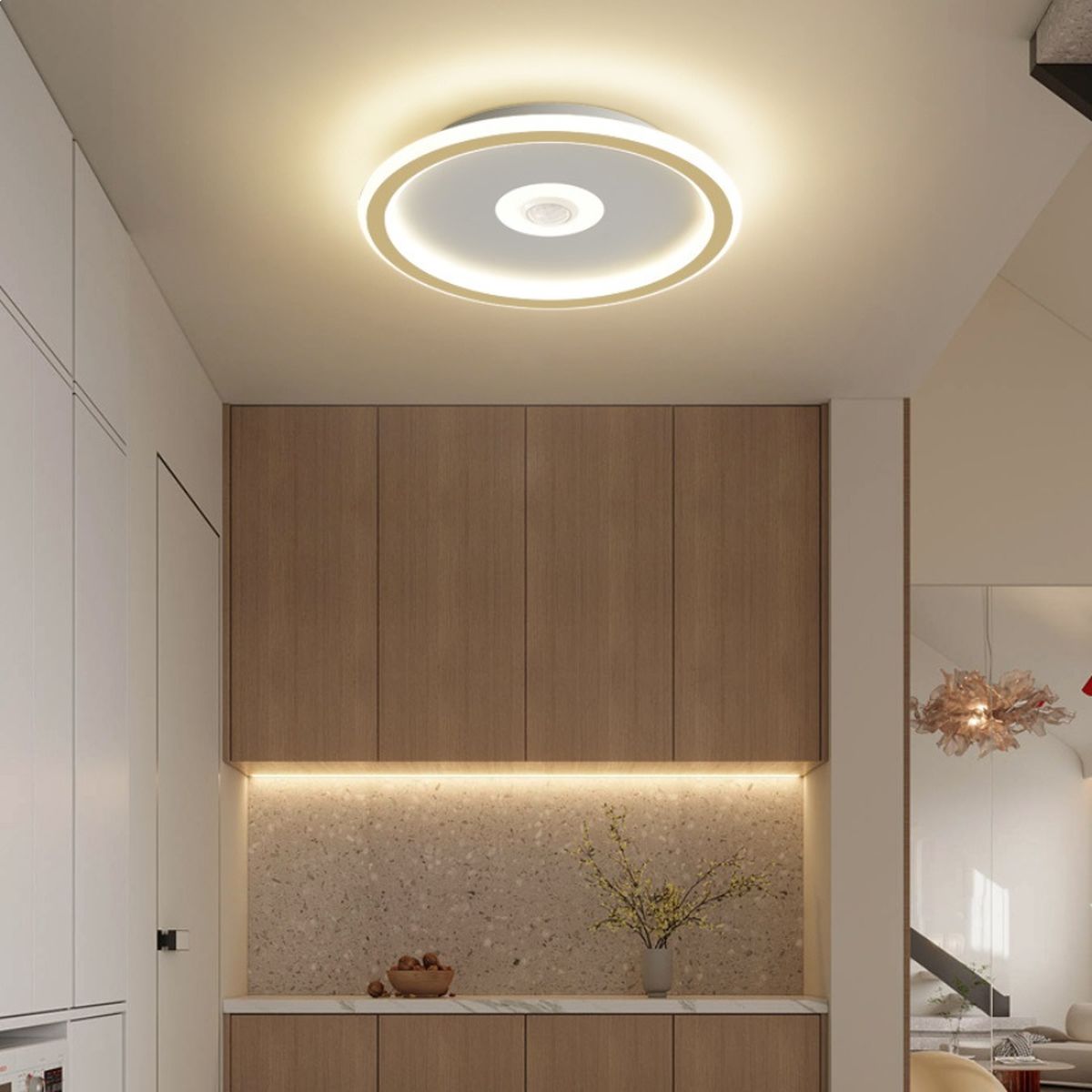 Abigali Modern plafon 1x24W LED złoty/biały MD1805-RH-G - Wysyłka w 24h