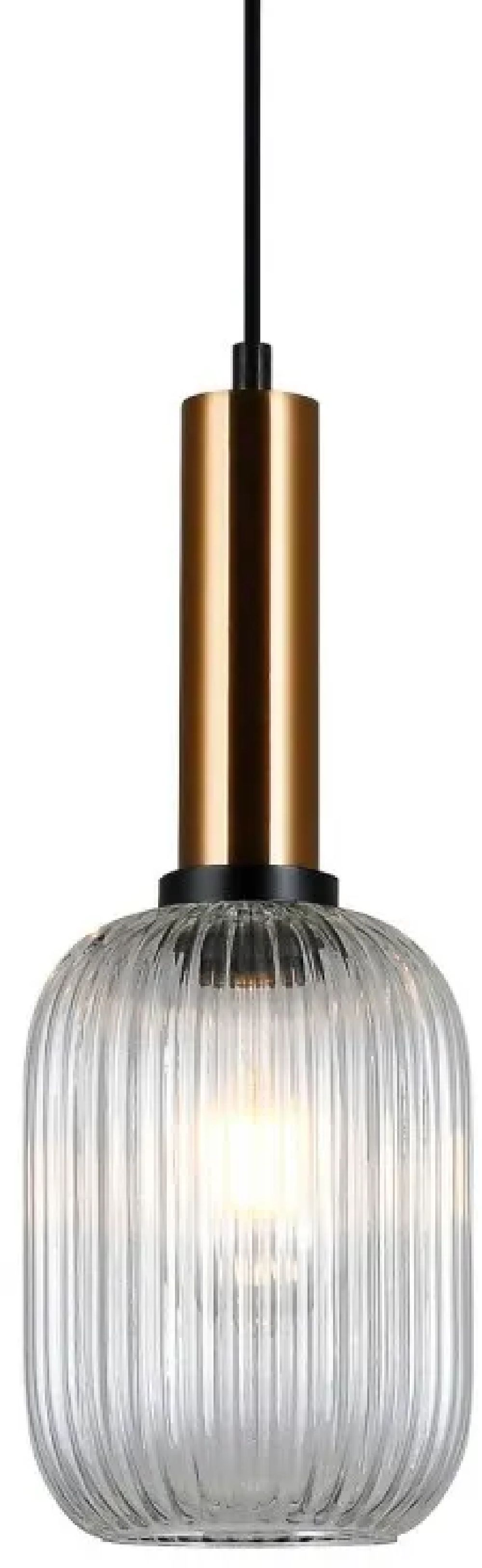 Italux Antiola lampa wisząca 1x40 W mosiądz PND-5588-1M-BRO+CL