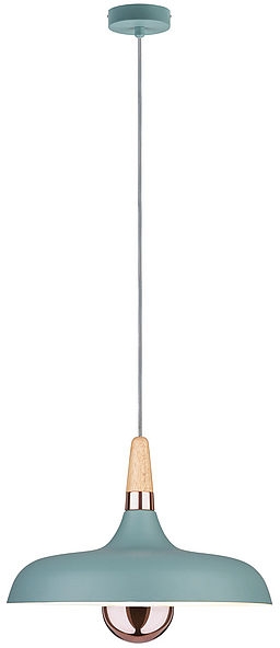 Paulmann Neordic Juna lampa wisząca 1x20W delikatna zieleń/miedziany/drewno 79655