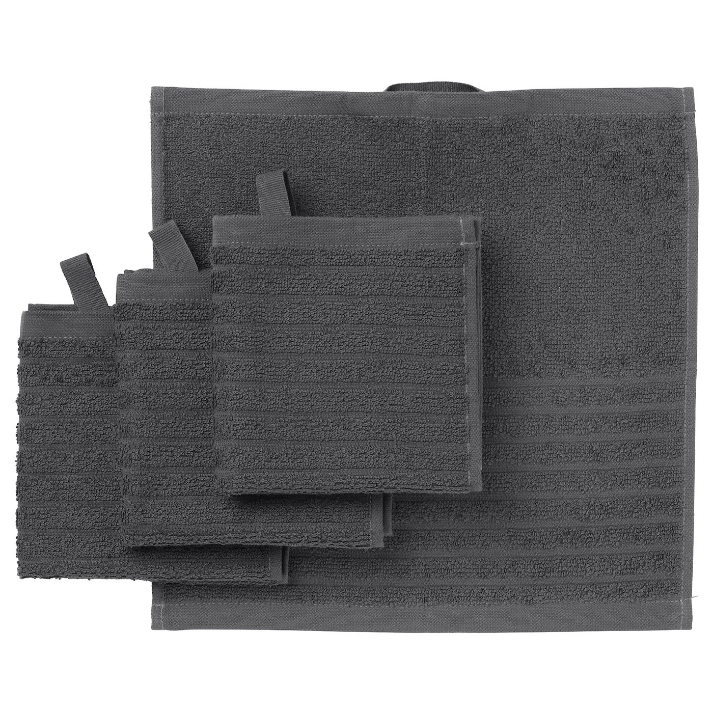 IKEA VÅGSJÖN ręczniczek, ciemnoszary, 30x30 cm
