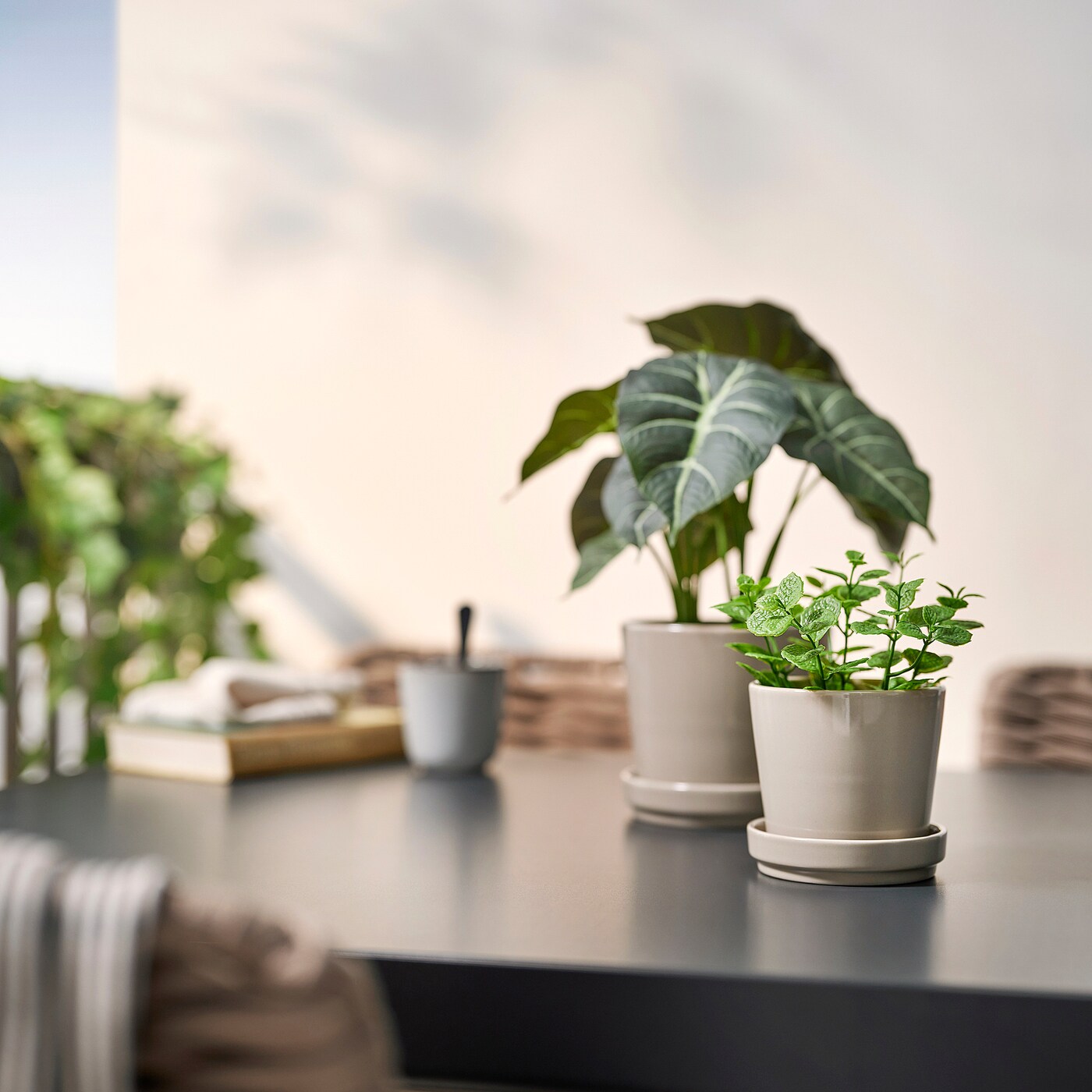 IKEA FEJKA sztuczna roślina doniczkowa, do wewnątrz/na zewnątrz mięta, 9 cm