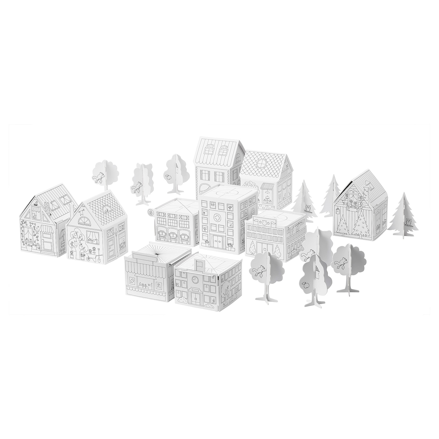 IKEA MÅLA 10 cz szablon miasta z kartonu