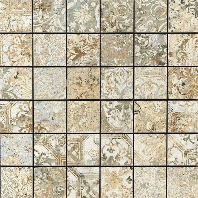 Gres szkliwiony hiszpański Aparici CARPET SAND NATURAL MOSAICO 5X5 ma