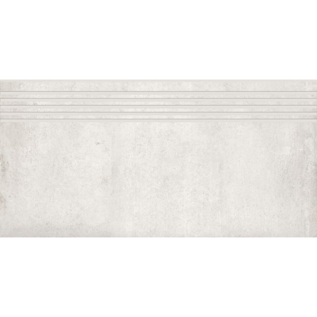 Gres szkliwiony stopnica DIVERSO white mat 29,8x59,8 gat. I