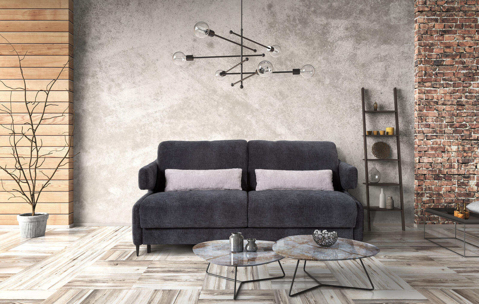 Podwójna rozkładana sofa Wonder