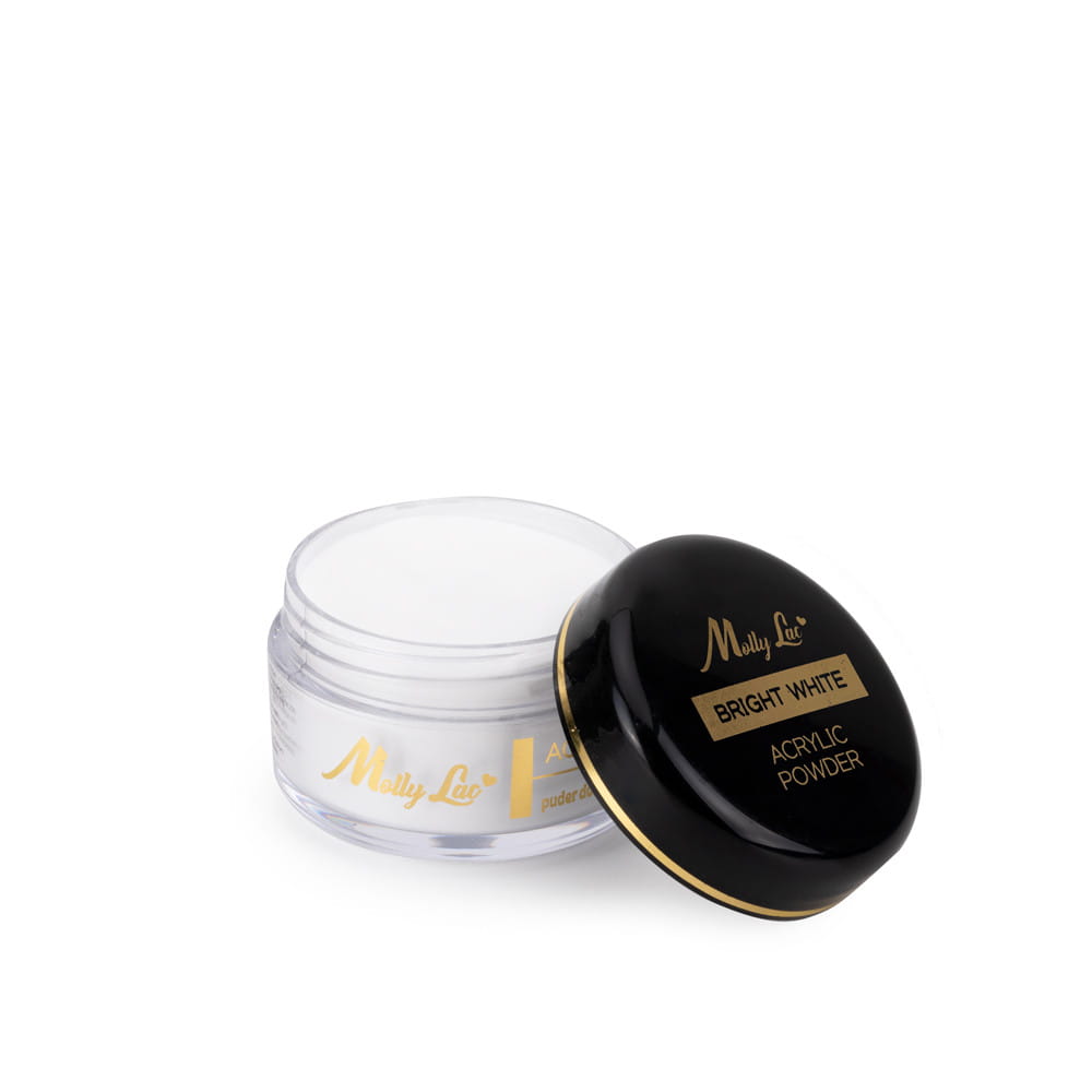 Puder akrylowy do paznokci MollyLac Acrylic Powder Bright White 15 g