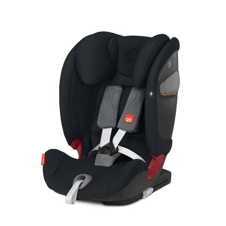 Gb, Everna-Fix - fotelik samochodowy 9 - 36 kg od ok. 9 miesięcy do 12 lat-Velvet Black