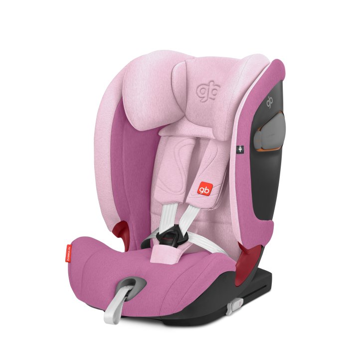 Gb, Everna-Fix - fotelik samochodowy 9 - 36 kg od ok. 9 miesięcy do 12 lat-Sweet Pink