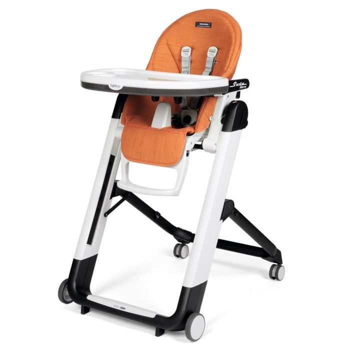Peg Perego Siesta Follow Me - krzesełko do karmienia z funkcją leżaczka-Wonder Orange