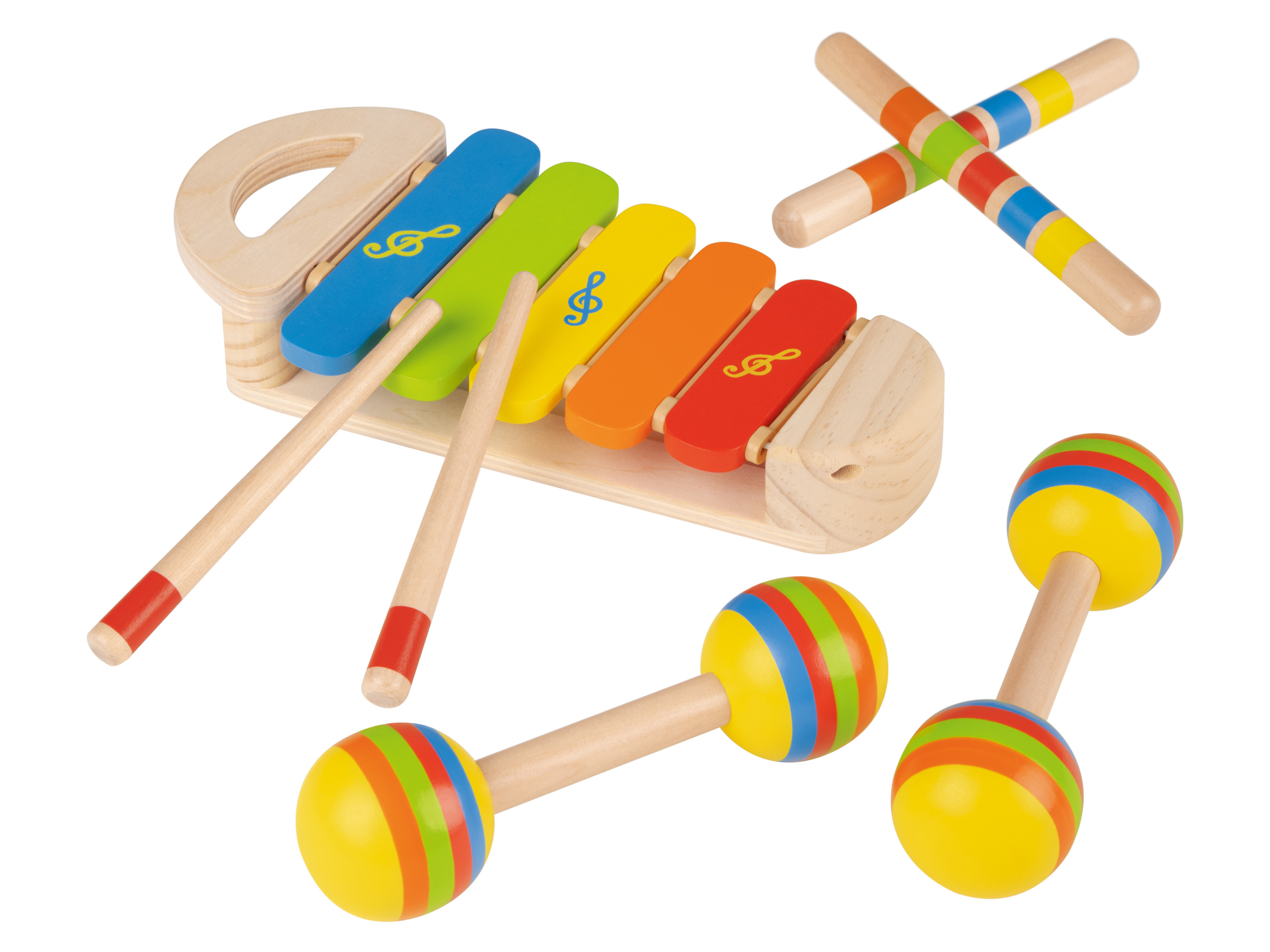 Playtive Zestaw muzyczny z drewna Ksylofon