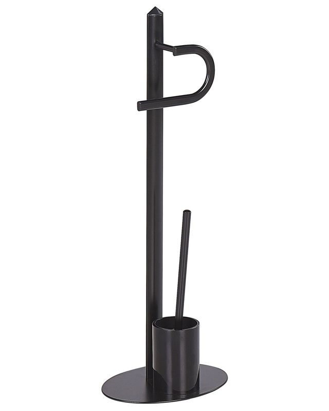 Stojak na papier toaletowy ze szczotką Sarto Metal Czarny 1 szt.