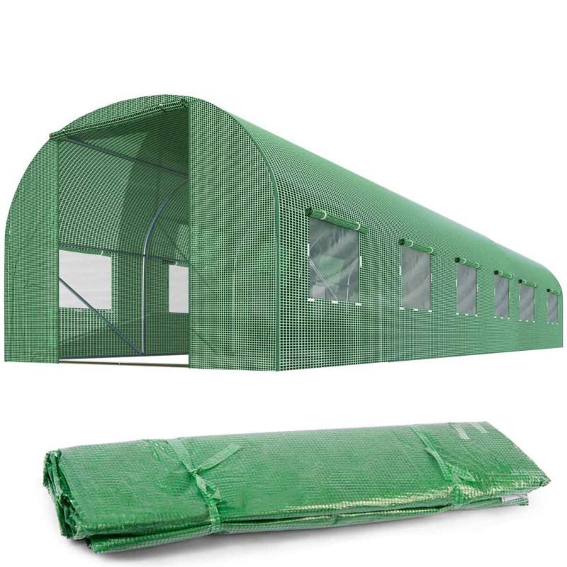 Folia na tunel ogrodowy Plonos 3 x 6 m zielona podwójne drzwi 1 szt.
