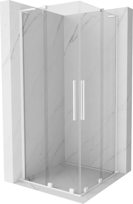 Kabina prysznicowa Mexen Velar L Duo rozsuwana 100 x 100 cm transparent biała 1 szt.