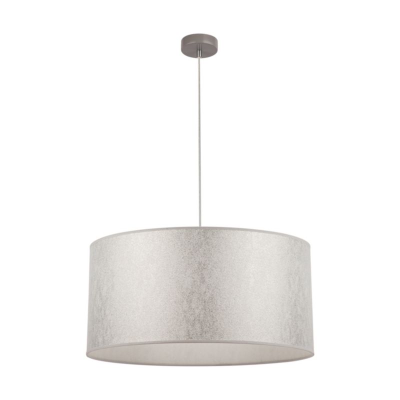 Lampa Wisząca SPOT Light 1xE27 Max.60W Subtelny Szary w Połączeniu z Srebrnym Abażurem, Polski Producent, 1 szt.