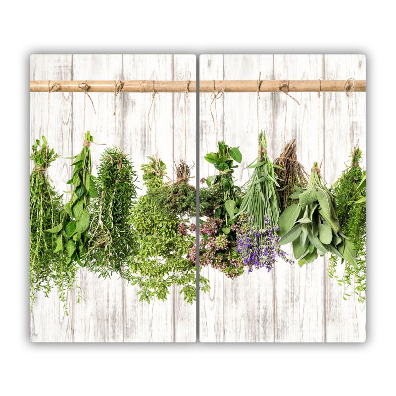 Deska szklana Tulup Suszone zioła 30x52 cm 2 szt.