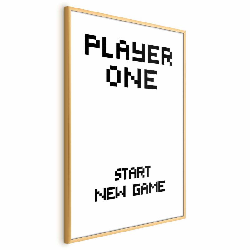 Plakat Artgeist New game 21x30 cm z ramą złotą 1 szt
