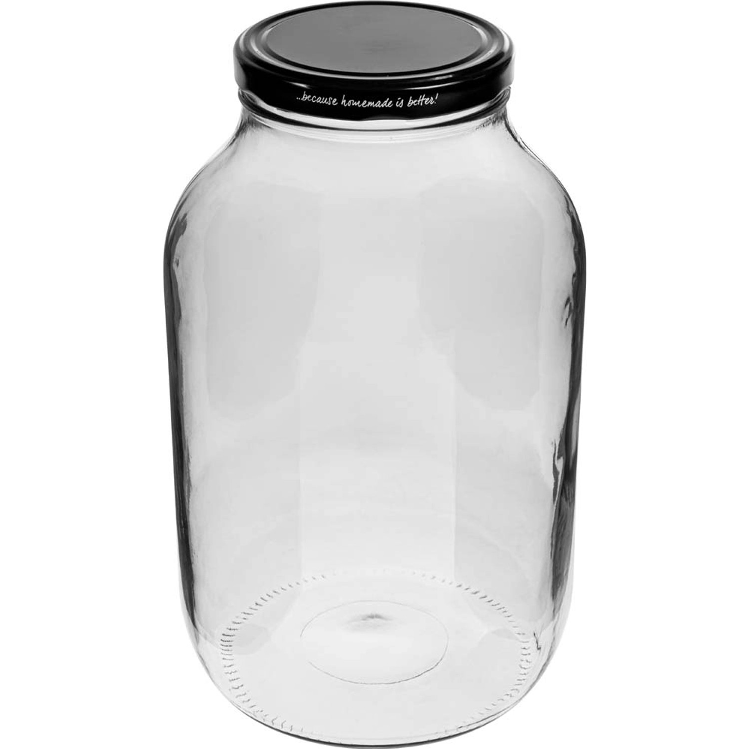 Słoik z czarną zakrętką fi 100 - 4 l
