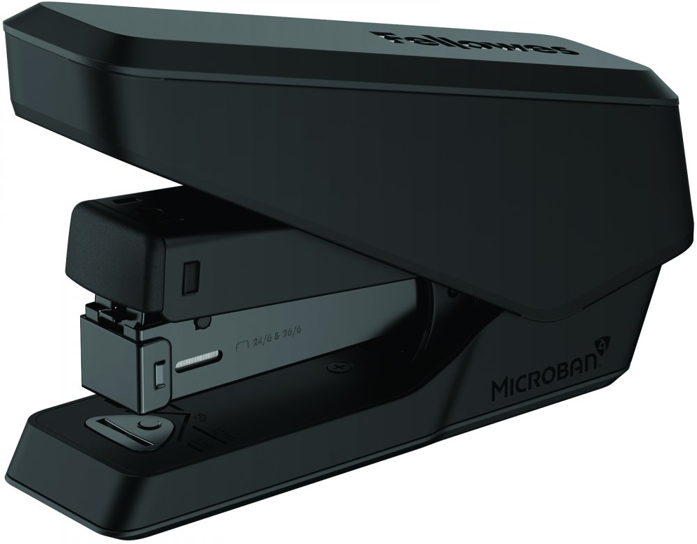 Zszywacz biurowy Fellowes LX840 Easy-Press Microban, do 25 kartek, mały, czarny