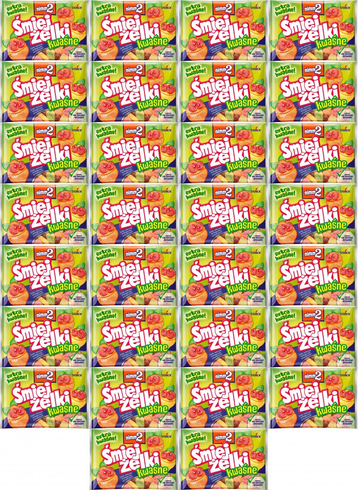 48x Żelki Storck Nimm 2 Śmiejżelki Kwaśne, mix smaków owocowych, 100g