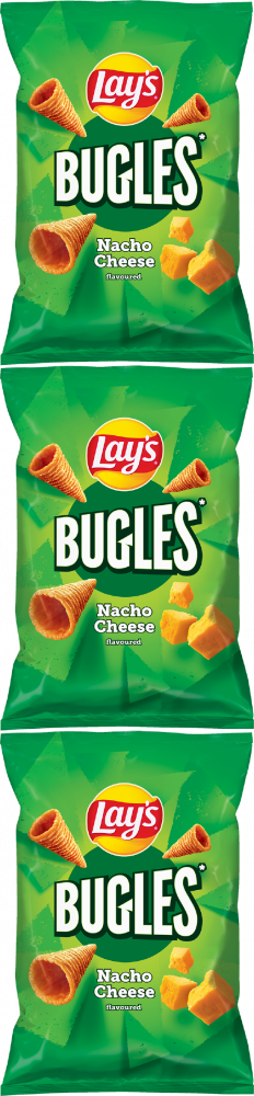 3x Chipsy Lay's Bugles Nacho Cheese, serowy, 110g