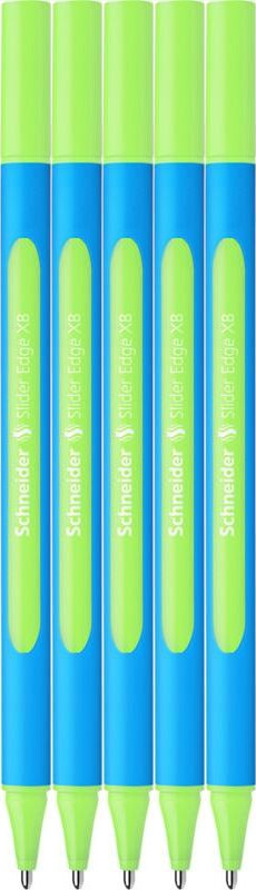 5x Długopis Schneider Slider Edge, XB, jasnozielony