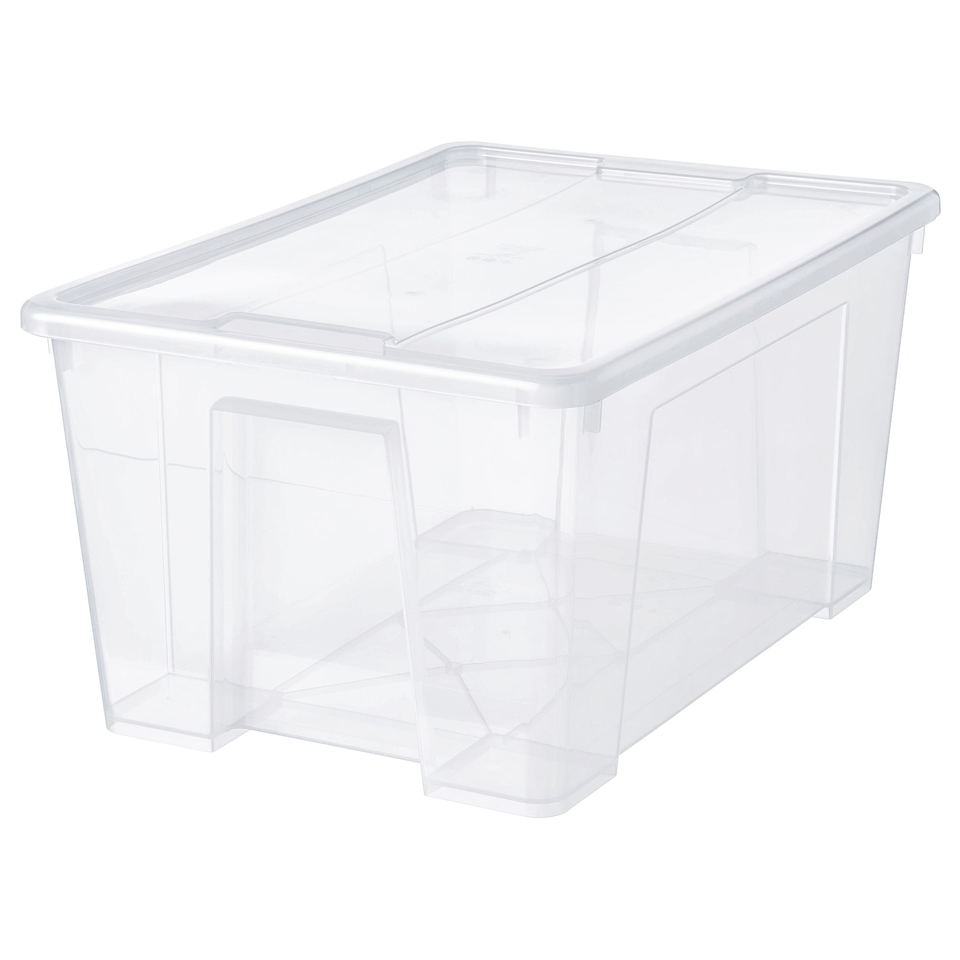 IKEA SAMLA pojemnik z pokrywką, przezroczysty, 57x39x28 cm/45 l