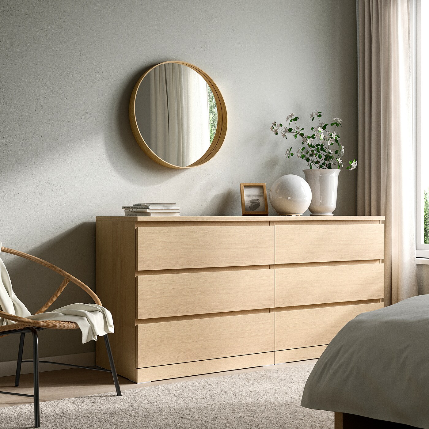 IKEA STOCKHOLM lustro, okl dęb, 60 cm