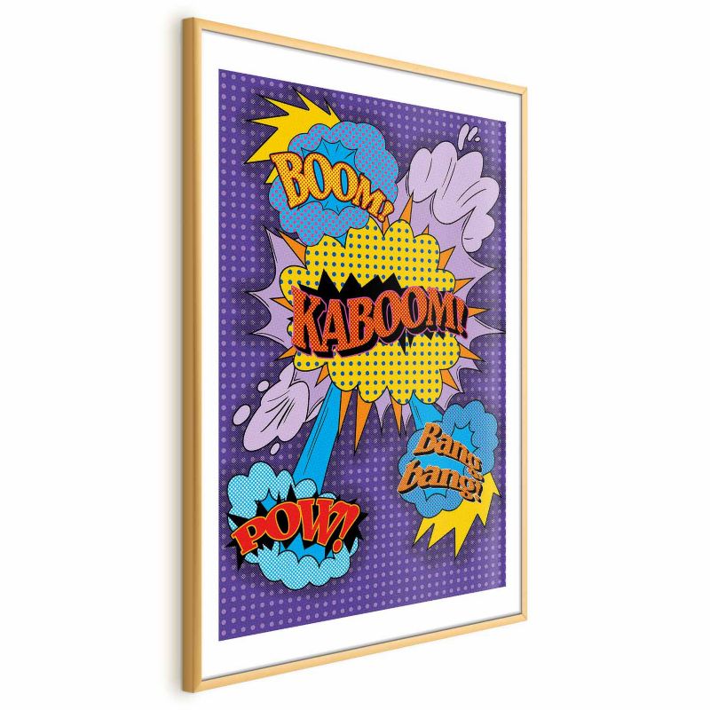 Plakat Artgeist Kaboom 40x60 cm z ramą złotą 1 szt