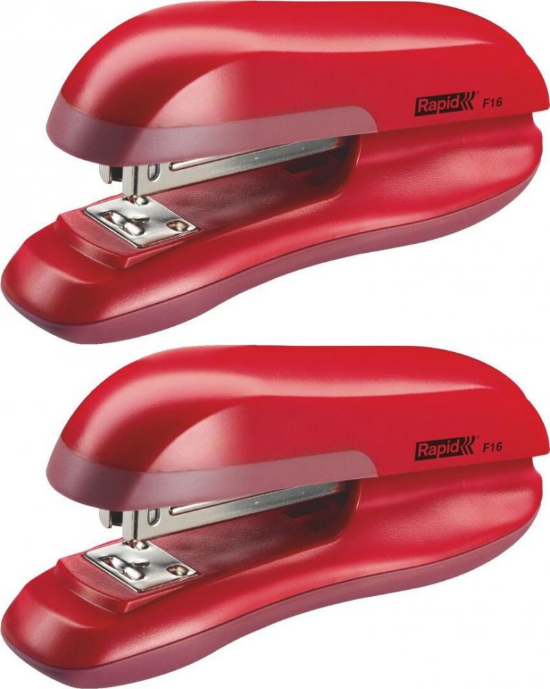 2x Zszywacz Rapid F16, do 30 kartek, czerwony