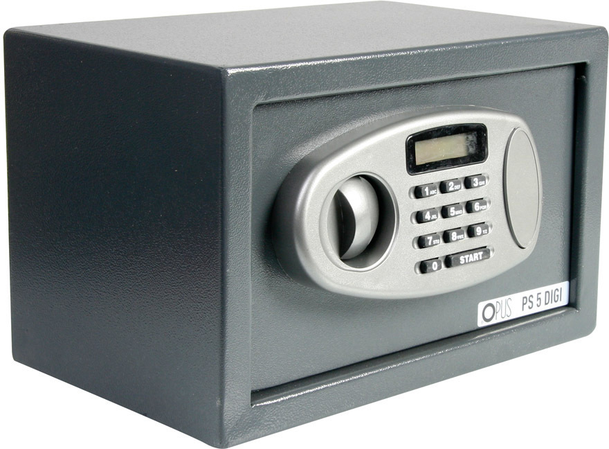 Outlet: USZKODZONE OPAKOWANIE Sejf elektroniczny Opus Safe Guard PS 5 digi, 310x200x200mm, szary