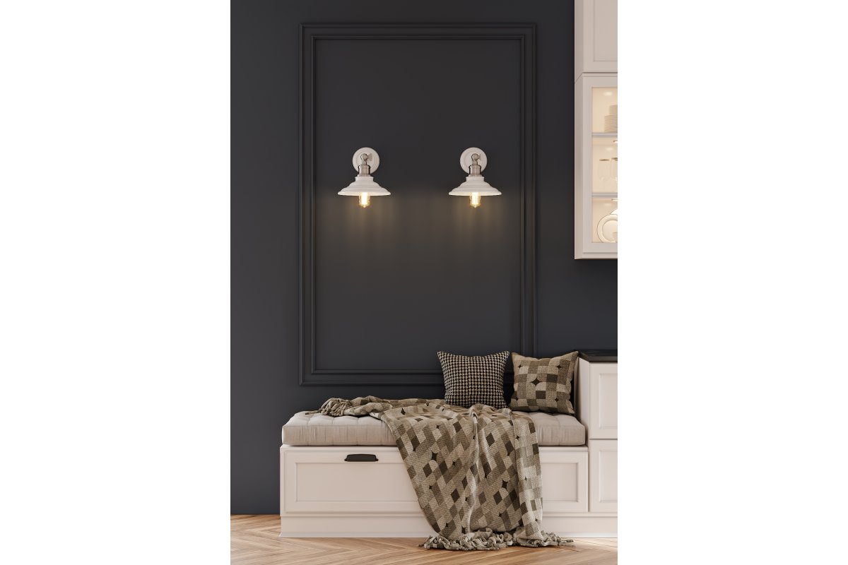 GTV Loret kinkiet 1x40 W biały OS-LOR-E27-00-DEC