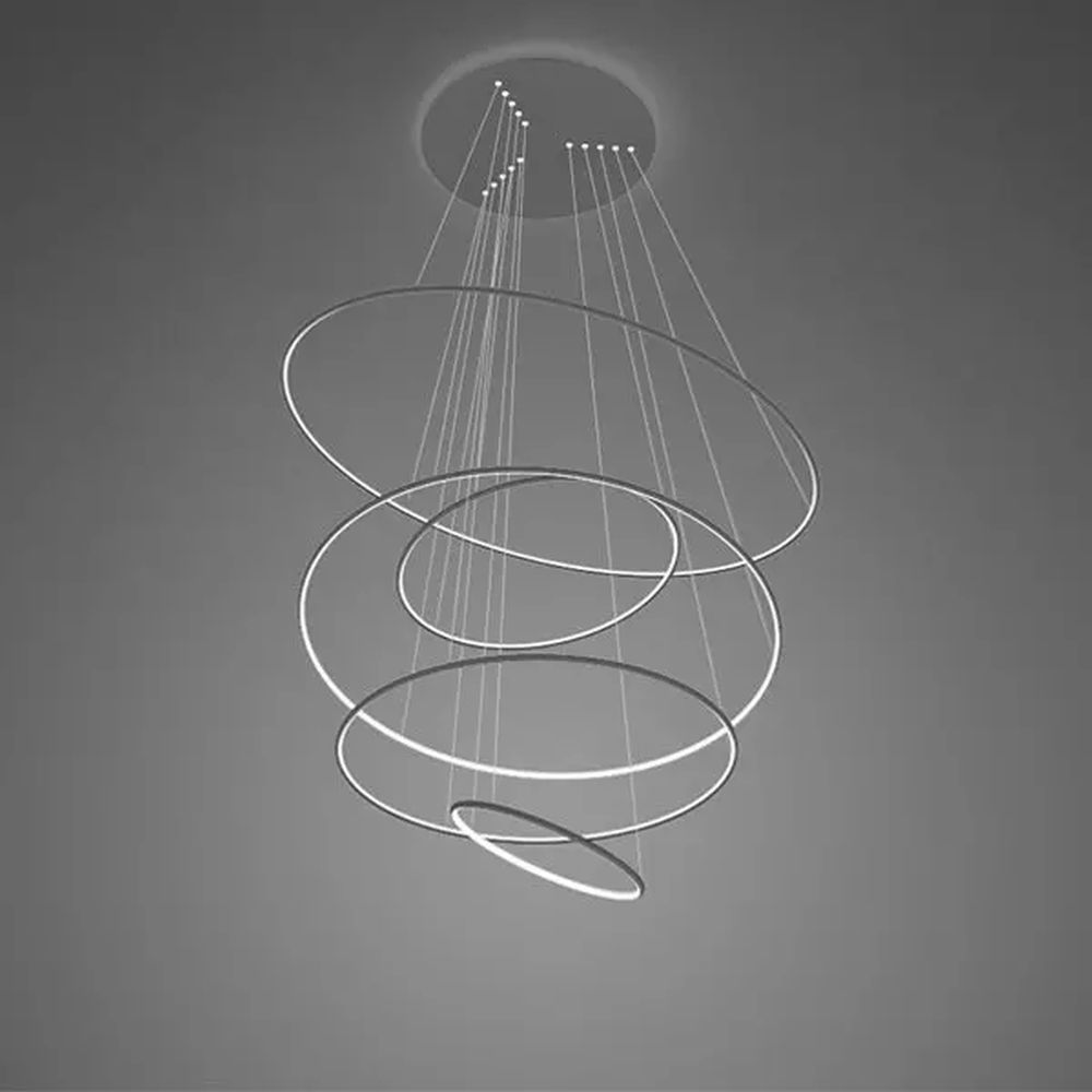 Altavola Design Ledowe Okręgi lampa wisząca 280W LED czarny LA085/P_150_in_3k_black_dimm