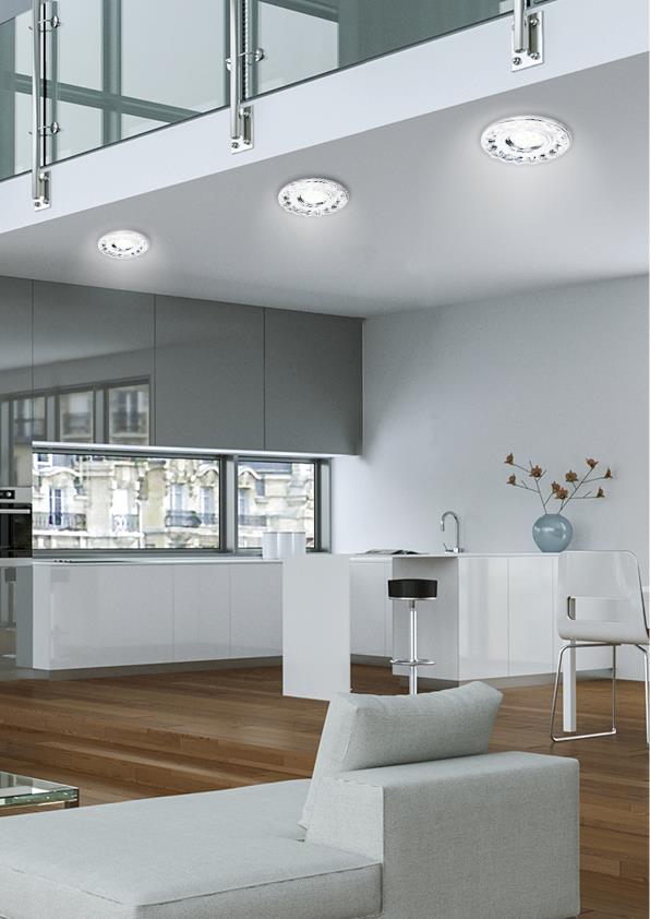 Candellux lampa do zabudowy 1x35W + 1x3W LED chrom 2273617