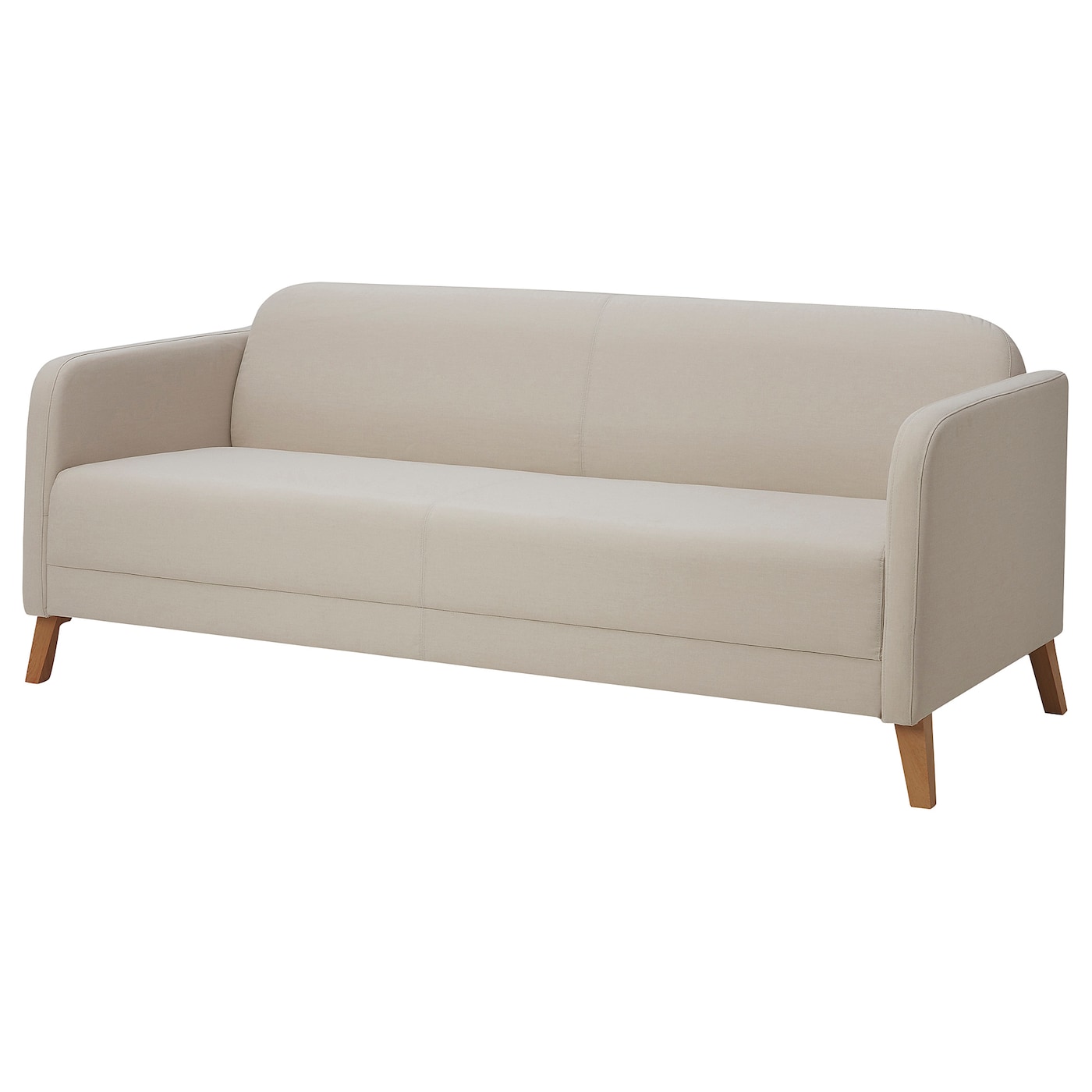 IKEA LINANÄS sofa 3-osobowa, Vissle beżowy, Głębokość: 80.5 cm