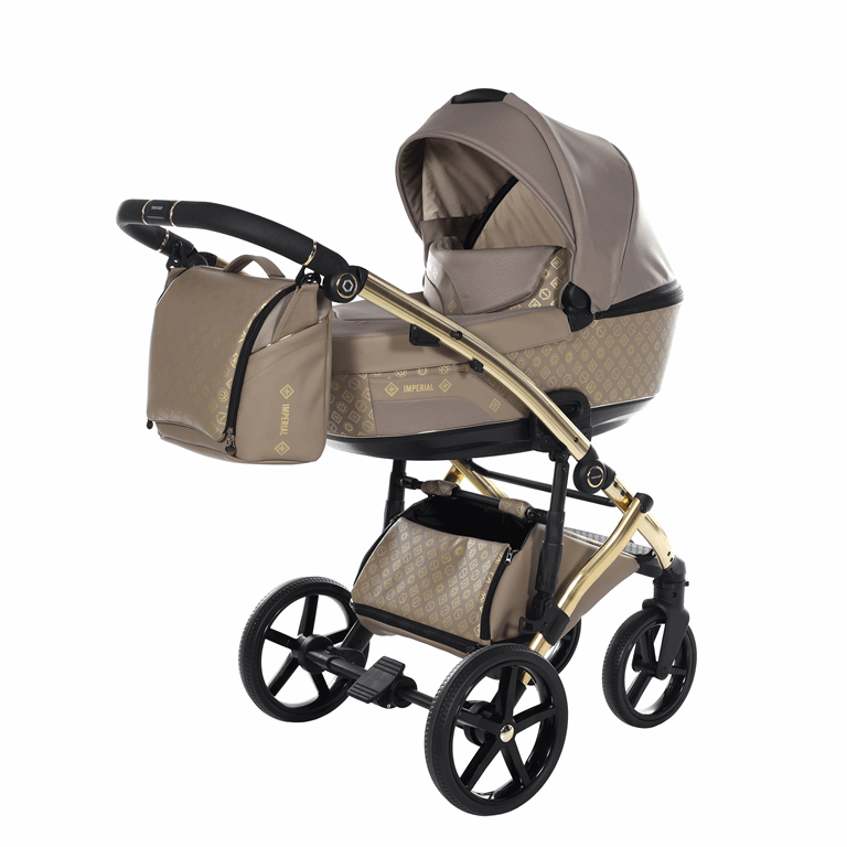 Tako Laret Imperial - uniwersalny wózek głęboko-spacerowy 2 w 1-12 Beige+Gold