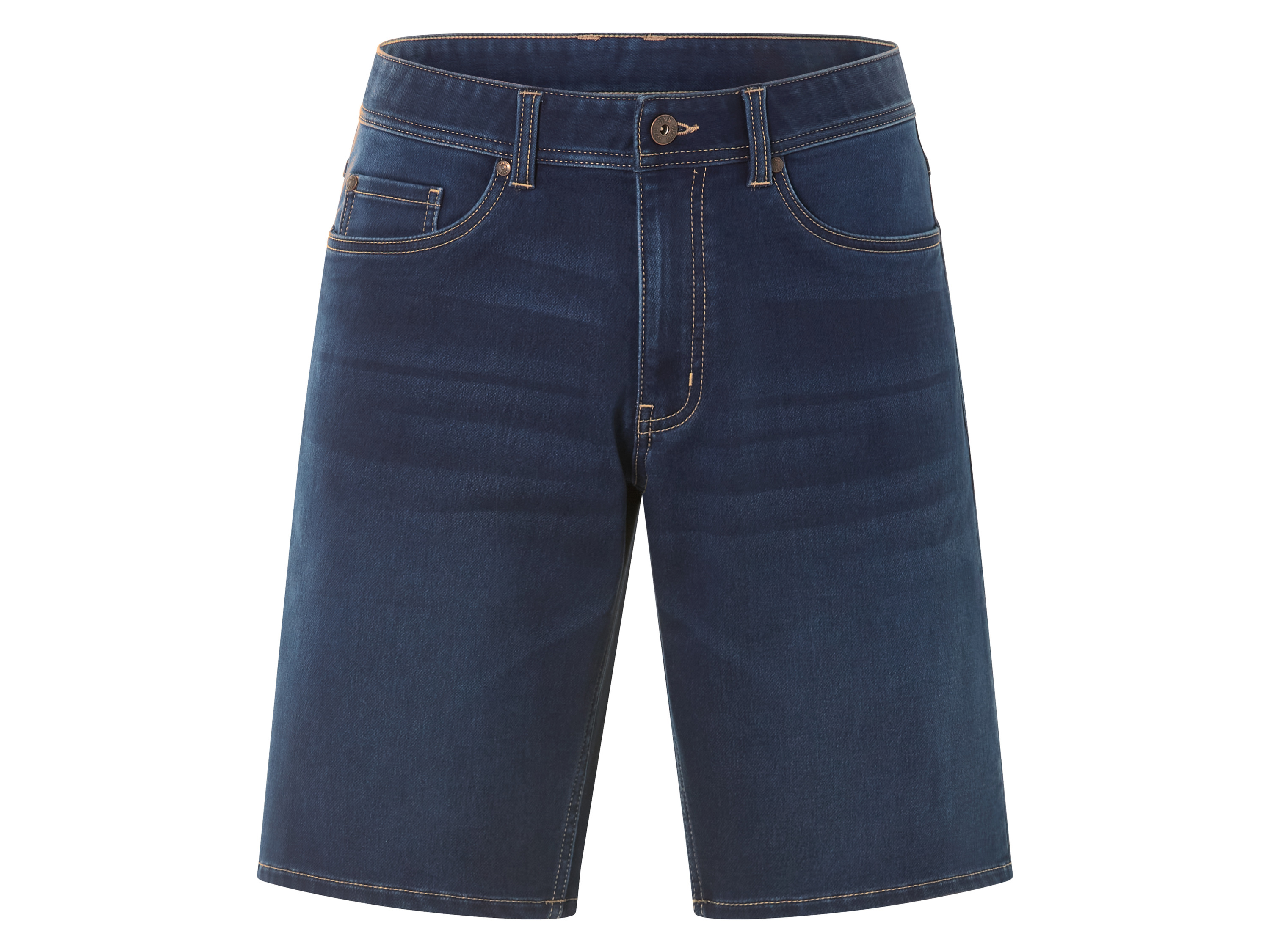 Livergy Bermudy jeansowe dresowe męskie Ciemnoniebieski, 48