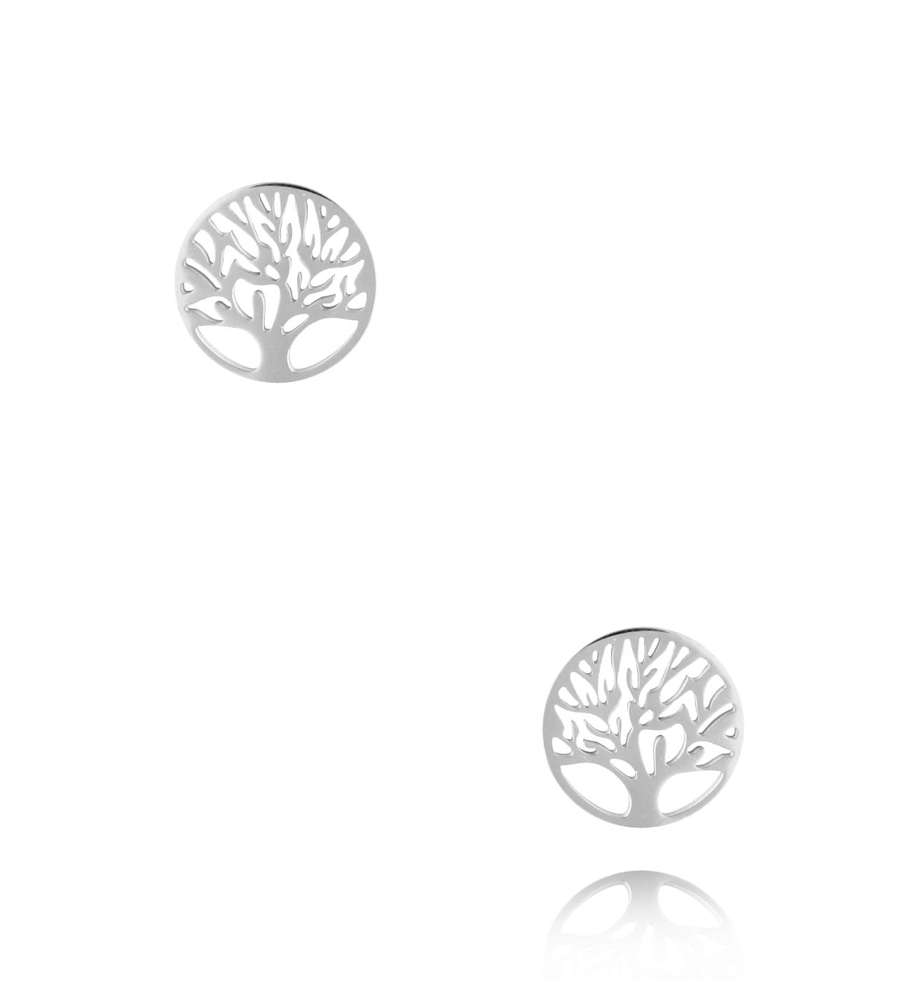 Kolczyki srebrne z drzewkiem Round Tree - By Dziubeka