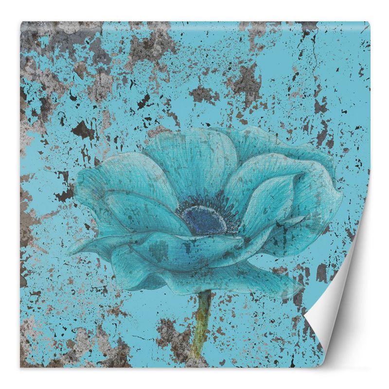 Fototapeta Feeby Turkusowy kwiat shabby chic 100x100 1 szt