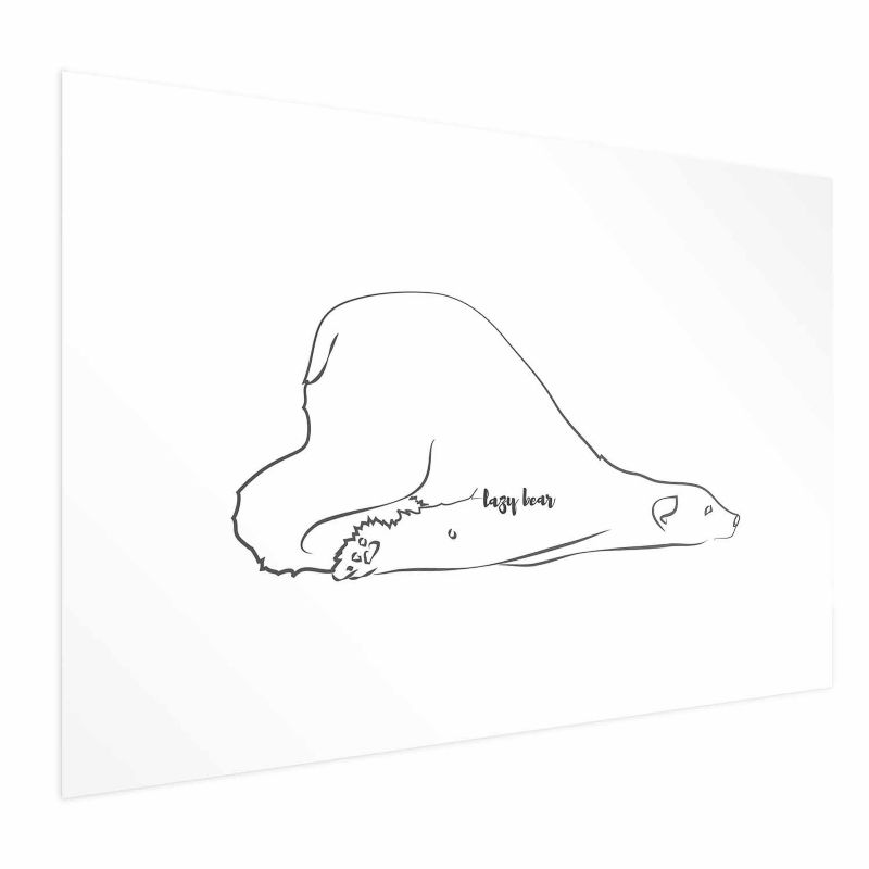 Plakat Artgeist Leniwy niedźwiedź 42x29,7 cm bez ramy 1 szt