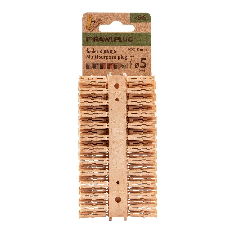 Kołek uniwersalny Rawlplug Timber Uno z drewna 5 x 24 mm 96 szt.