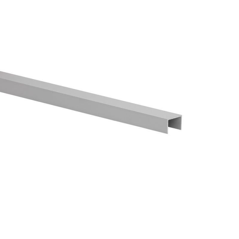 Profil U aluminiowy gładki 1000 x 15 x 10 x 1 mm srebrny