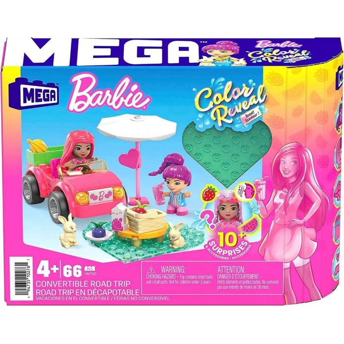 Mega Bloks Klocki Barbie Color Reveal Kabriolet HKF90