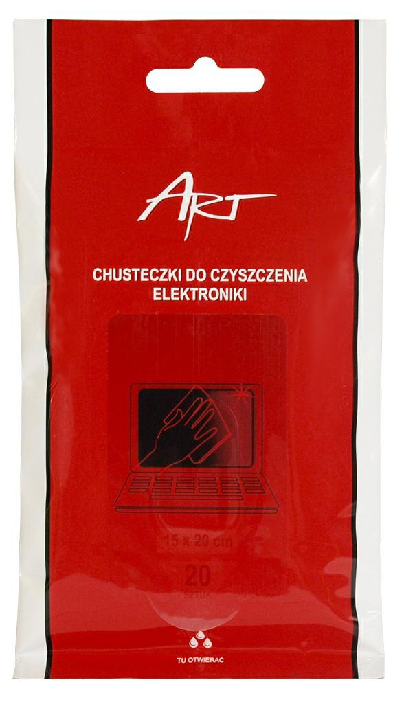 Chusteczki Czyszczące LCD/ ELEKTRONIKE OPAKOWANIE 20 SZT ART AS-22 - Henryx24