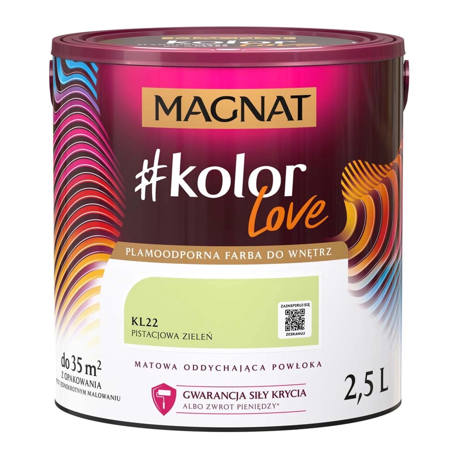 Farba Magnat KolorLove pistacjowa zieleń 2,5 l