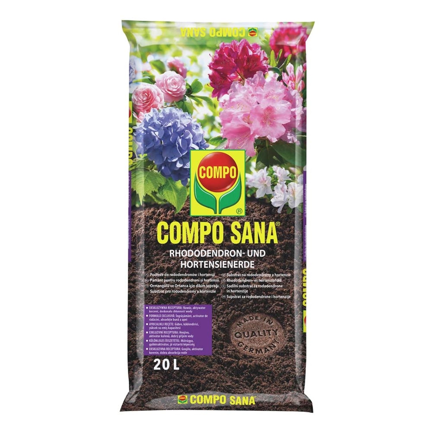 Compo Sana Podłoże do rododendronów i hortensji - 20 l