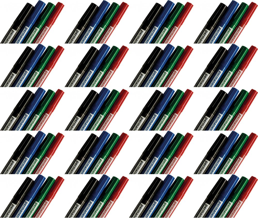 20x Marker do flipchartów 2x3, okrągła, 4 sztuki, mix kolorów