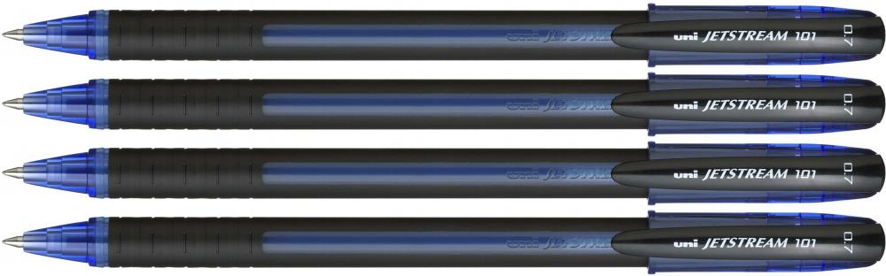 4x Długopis Uni SX-101 Jetstream, 0.7mm, niebieski