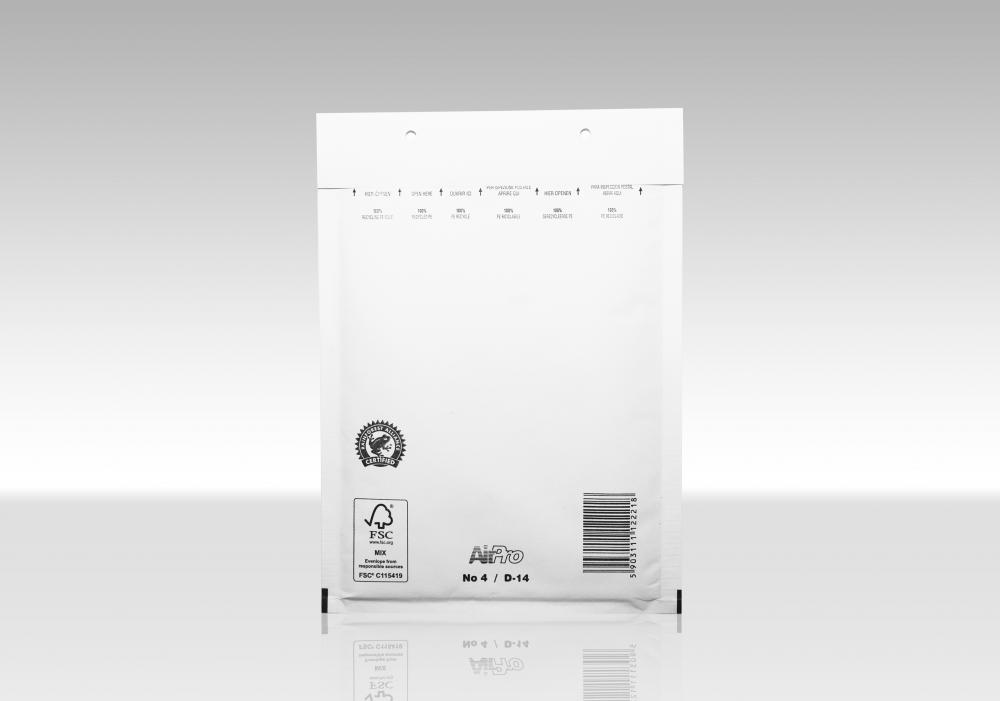 Koperta bąbelkowa Bong AirPro, D14, 200x275mm [W4], 100 sztuk, biały